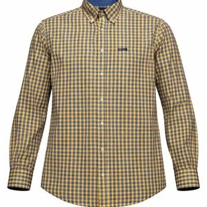Chaps Easy Care Plaid Button Down Shirt Mens Medium Yellow Blue Cotton
⸻